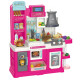 Rozā virtuve ar piederumiem 64 gab. Sadzīves tehnika, virtuves