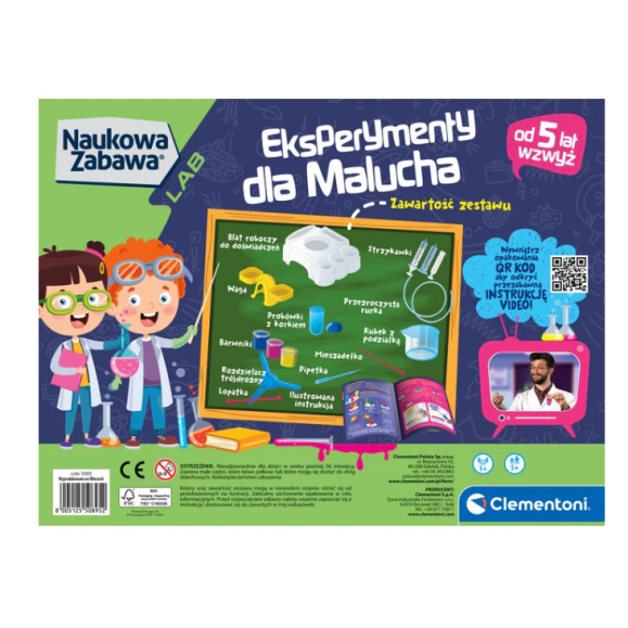 Zinātniskās spēles un eksperimenti poļu valodā Clementoni 50895
