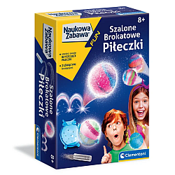 „Zinātniskā spēle: Mini laboratorija“ – „Crazy Glitter Balls“ (poļu valodā) „Clementoni“ 50702