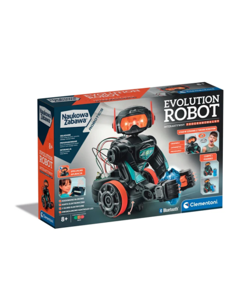 Zinātnes un spēļu komplekts Evolution Robot 2.0 ar Bluetooth, poļu valodā, Clementoni 50818