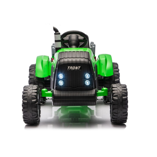 Zaļš elektriskais traktors CH9959B ar piekabi Elektriskās mašīnas bērniem