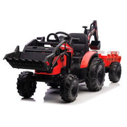 Sarkans elektriskais ekskavators ar piekabi SX2068