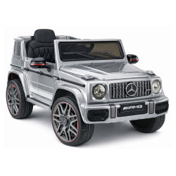 Sudraba krāsas Mercedes AMG G 63 elektromobilis