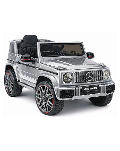 Sudraba krāsas Mercedes AMG G 63 elektromobilis