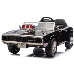 Akumulatora darbināma melna automašīna Dodge Charger R/T DLS-K12