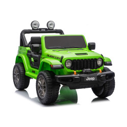 Zaļš elektriskais automobilis Jeep Rubicon DK-JWR556