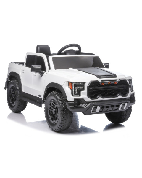 Akumulatora darbināms balts 4x4 automobilis P4 