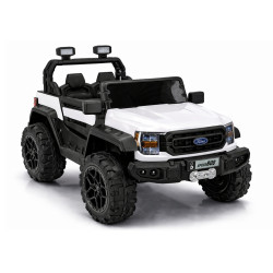 4x4 akumulatora darbināms balts automobilis 22F 12 V