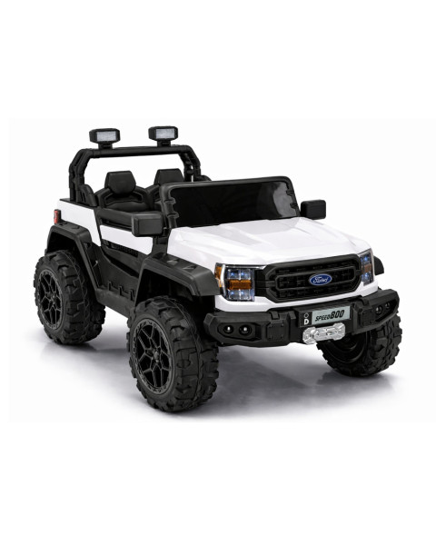 4x4 akumulatora darbināms balts automobilis 22F 12 V