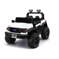 4x4 akumulatora darbināms balts automobilis 22F 12 V