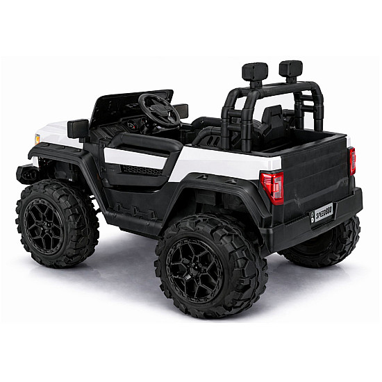 4x4 battery-powered white car 22F 12 V Electric machines for children