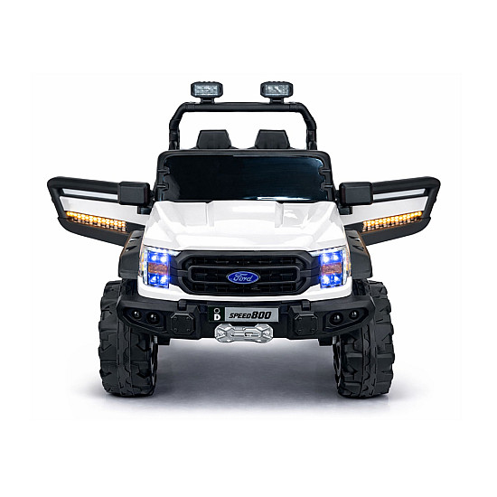 4x4 battery-powered white car 22F 12 V Electric machines for children