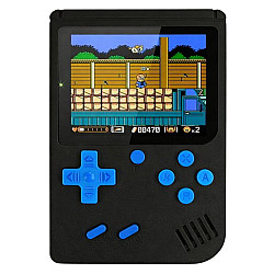 Melnā spēļu konsole „Retro 108 in 1“ ar LCD ekrānu