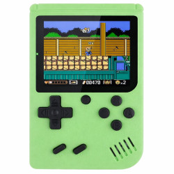 Zaļa elektroniskā retro spēļu konsole 108 in 1 LCD ekrāns 