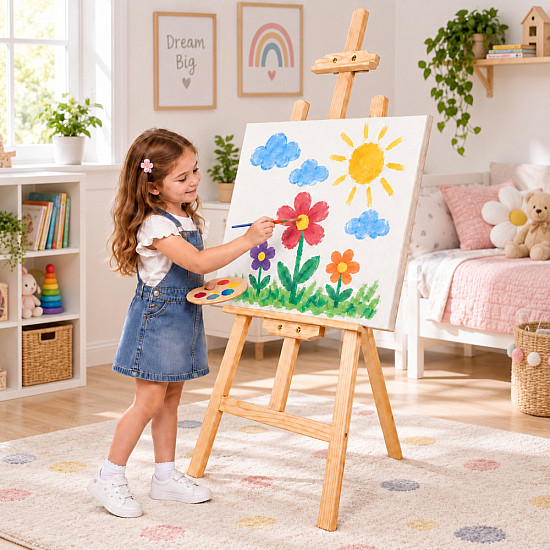 Liels regulējams gleznošanas molberts, 150 cm