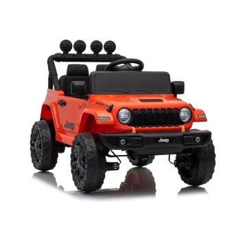 Bērnu oranžs akumulatora darbināms visurgājējs Jeep Rubicon DK-JWR558