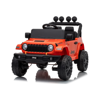 Bērnu oranžs akumulatora darbināms visurgājējs Jeep Rubicon DK-JWR558