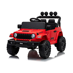 Jeep Rubicon DK-JWR558 sarkana akumulatora automašīna