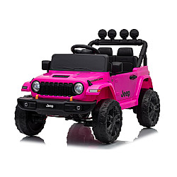 Jeep Rubicon DK-JWR558 rozā akumulatora automašīna