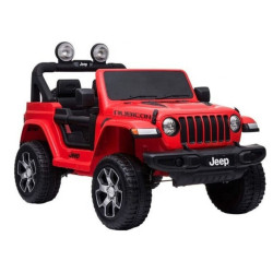 Sarkans ar akumulatoru darbināms Jeep Rubicon 4x4