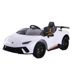 Lamborghini Huracan elektriskais baltais automobilis