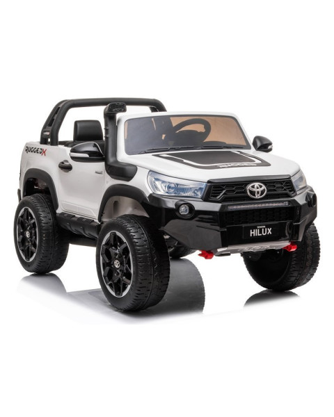 Balts elektriskais bērnu auto „Toyota Hilux“