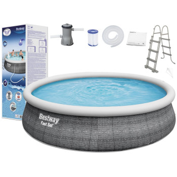 Piepūšamais dārza baseins ar balstiem 457 x 107 cm  Bestway