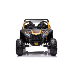 A032 EVA ar akumulatoru darbināms automobilis zelta krāsā