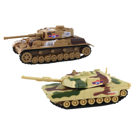 Aluminum Tank with Friction Drive, Various Colors Rotaļlietu automašīnas