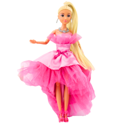 Anlily lelle ar greznu rozā kleitu