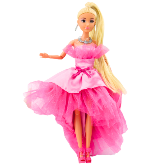 Anlily lelle ar greznu rozā kleitu Leļļu un spēļu komplekti