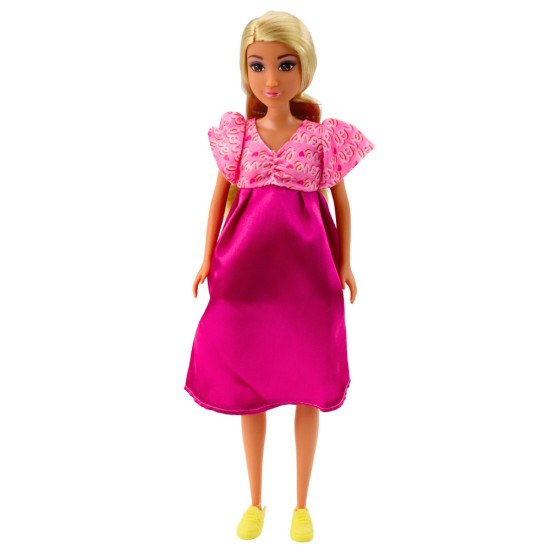 Stāvoklī esoša lelle rozā kleitā Leļļu un spēļu komplekti
