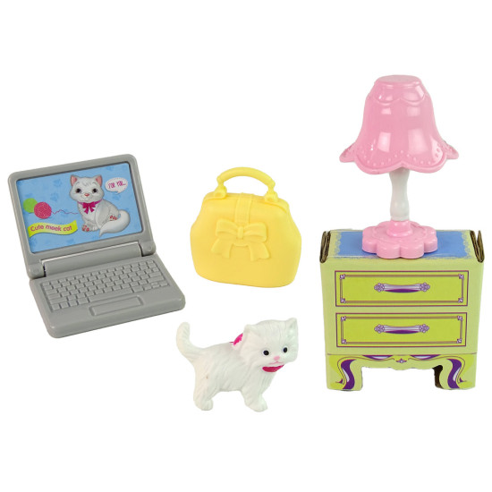 Anlily lelle ar guļamistabas mēbeļu komplektu Leļļu un spēļu komplekti