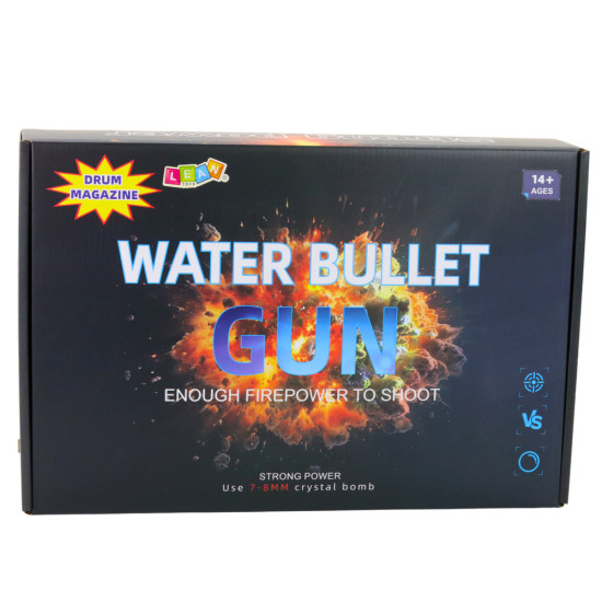 Melna šautene ar hidrogēla ūdens lodēm Šautenes