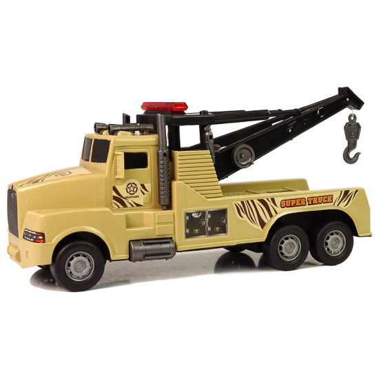 Auto Tow Truck Roadside Assistance 1:10 Rope Brown Rotaļlietu automašīnas