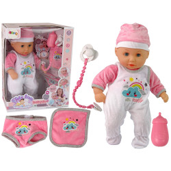 Zīdaiņa lelle ar knupīti un piederumiem