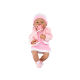 Baby doll with pacifier and pink dress 35 cm Dolls and game sets