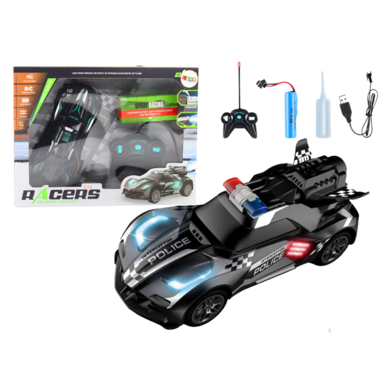 Black Police Remote Control R/C Sports Car Rotaļlietu automašīnas