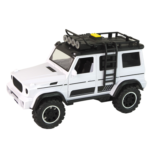 Car Car Off-Road White Sound Lights Vehicle 1:14 Rotaļlietu automašīnas