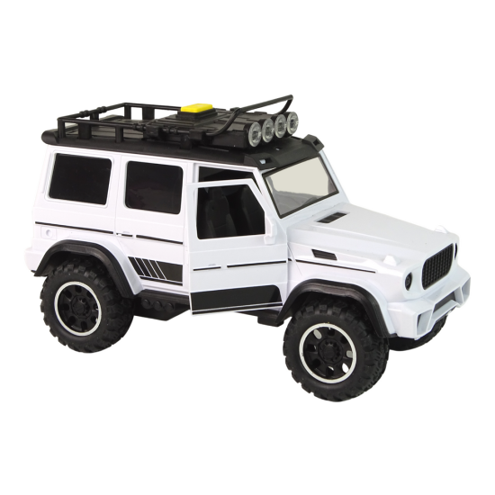Car Car Off-Road White Sound Lights Vehicle 1:14 Rotaļlietu automašīnas