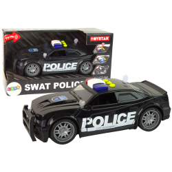Policijas auto 1:14 Gaismas skaņas melns