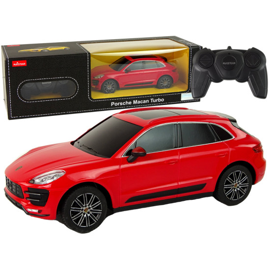 Car R/C Porsche Macan Turbo 1:24 Rastar Red Rotaļlietu automašīnas