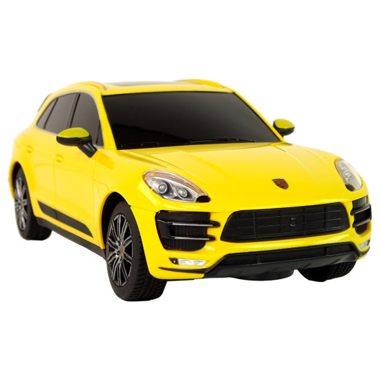 Car R/C Porsche Macan Turbo 1:24 Rastar Yellow Rotaļlietu automašīnas