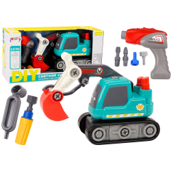 Tirkīza krāsas demontējams ekskavators