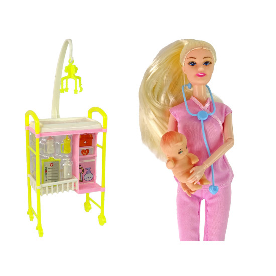 Bērnu lelle, ārsta komplekts Leļļu un spēļu komplekti