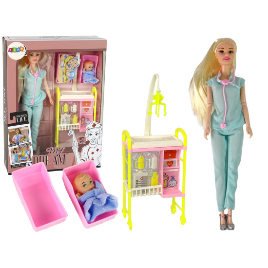 Bērnu leļļu ārsta komplekts Leļļu un spēļu komplekti