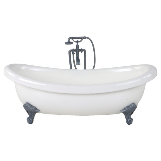 Blondīne lelle ar zilu halātu un vannas istabas piederumiem Leļļu un spēļu komplekti