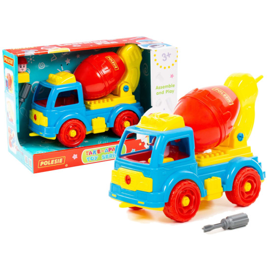 Concrete Mixer Transport DIY Blocks 29 Pieces 84804 Rotaļlietu automašīnas