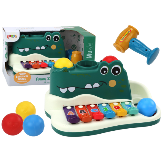 Krokodilformas ksilofona klavieres Mūzikas instrumentai