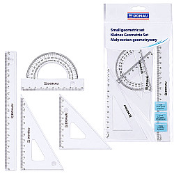 Neliels ģeometrijas komplekts ar 20 cm lineālu